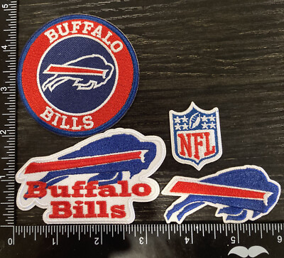 #ad Lot Set Of 4 Buffalo Bills NFL Patch Iron On Football Embroidered $12.50
