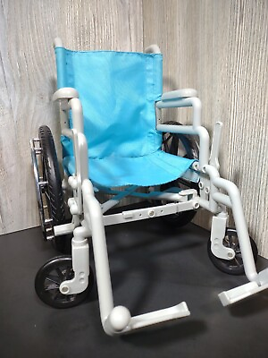 #ad Enertec Blue Doll Wheelchair for 18quot; American Girl Type Doll Accessory $28.99