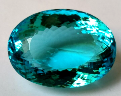 #ad 226.35 Ct. Large Swiss Blue Topaz Oval Faceted Cut Loose Gemstone @New Year Sale $119.20