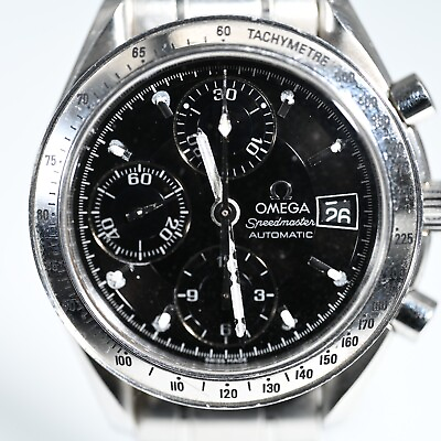 #ad OMEGA Speedmaster 3513.80 Chronograph Black Dial Automatic Watch VTG $1699.00