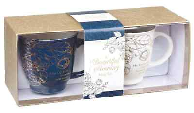#ad Ceramic Mugs 414ml: Floral Blue amp;amp White With Gold The Lor AU $70.73