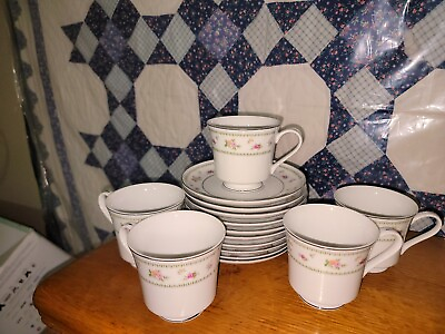 #ad Vintage ABINGTON FINE CHINA Japan Tea Cups And Saucers Floral Pattern $45.00