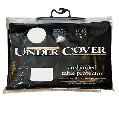 #ad First Lady Undercover Cushioned Table Protector 52quot; x 94quot; Natural Color Vintage $24.95