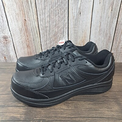 #ad New Balance 577 Black Leather Walking SL2 Sneaker Men#x27;s Wide Sz 10 W 4E NWOB $50.00