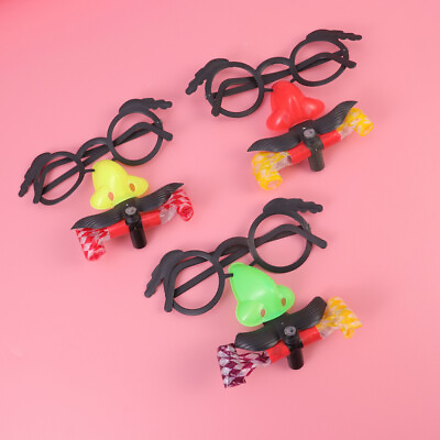 #ad 10 Pcs Funny Disguise Glasses Large Size Blowout Whistles Cartoon $8.99