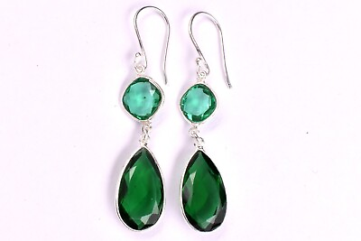 #ad Handmade 925 Sterling Silver Onyx Gemstone Dangle Drop Earrings For Women Gift $31.92