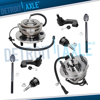 #ad For 2002 2004 Jeep Liberty Lower Ball Joint Wheel Hub amp; Bearing Tie Rod Kit ABS $146.89