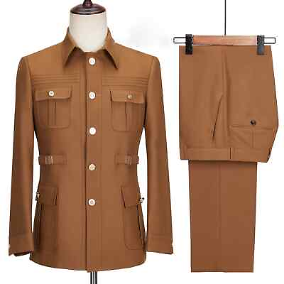 #ad 2024 Men#x27;s suit pants 2 piece business jacket pants set $118.68