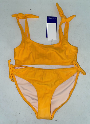 #ad Cotton On Big Girls Tropic 2 Piece Bikini Set Yellow Size 10 $14.99