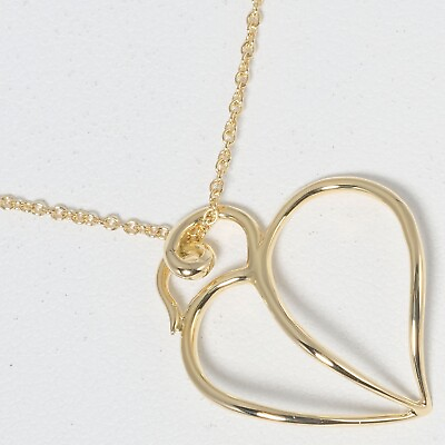 #ad TIFFANYamp;Co. Necklace Apple heart leaf 3.45g K18 yellow gold 3.45g Women $335.00