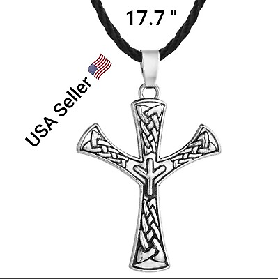 #ad New Vintage Cross Jesus Necklace Life Of Tree Necklaces Unisex Charm Jewlery 17quot; $5.99