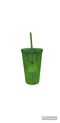 #ad Starbucks Limited Edition Green Metal Bling Studded Tumbler 16oz NWT $35.00