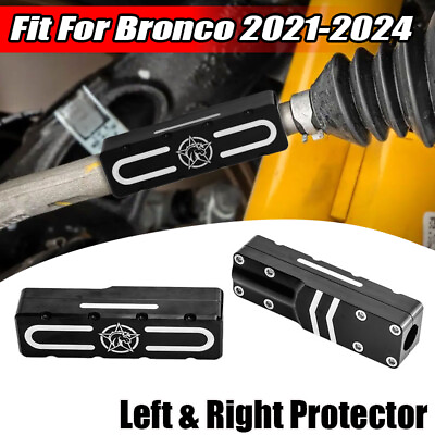 #ad For Bronco 2021 2024 Aluminum Black Front Tie Rod Bar Left amp; Right Protector $99.99