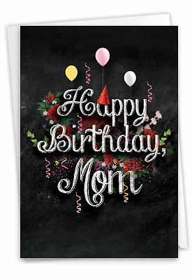 #ad 1 Birthday Mother Card with Envelope Chalk and Roses Birthday C6479CBMG $6.89