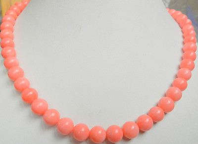 #ad Beautiful Natural 8mm pink coral round gemstone beads Jewelry Necklace 18quot; AAA $7.18
