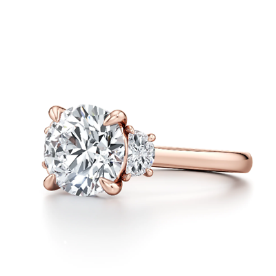 #ad Certified Diamond Rose Gold Ring 18K Wedding IGI GIA Lab Created Round 1.30 Ct $1236.00