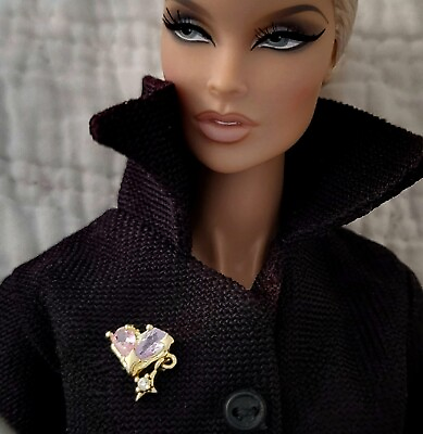 #ad Doll Pin Brooch Barbie Repro Vintage Silkstone FR Fashion Royalty Poppy Parker $10.00