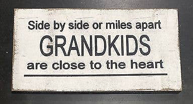 #ad Side By Side Or Miles Apart Grandkids Are Always Close To My Heart 7quot; X 14quot; $45.75