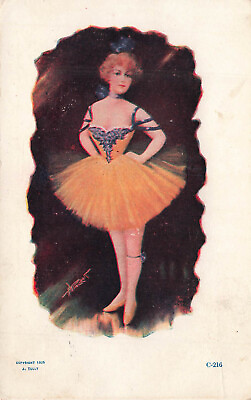 #ad VINTAGE PRETTY WOMAN BALLET DANCER BALLERINA A TULLY 1905 POSTCARD 71122 R $5.59