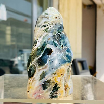 #ad 400g Natural Ocean Jasper Flame Quartz Crystal Torch Wand Specimen Healing $46.00