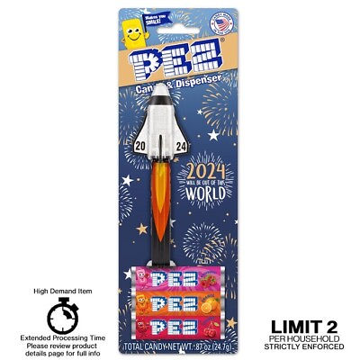 #ad 2024 New Years Crystal Space Shuttle PEZ.com Exclusive Limited Ed. 2024 🚀🌟 $55.00
