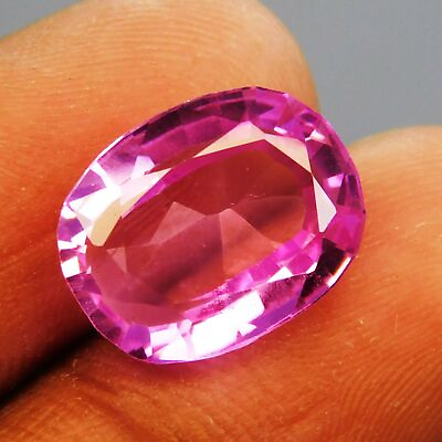 #ad Natural Pink Sapphire 8 Ct Oval Shape Loose Gemstone Certified $10.41