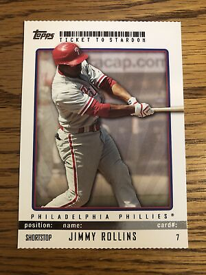 #ad Jimmy Rollins 2009 Topps Ticket To Stardom Perforated SP Phillies #7 *8027* $2.34