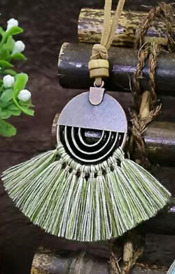 #ad 30 32quot; Sweater Leather Necklace With 3quot; Pendant Tassel New Free Ship 9372 $9.92