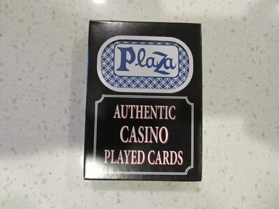 #ad PLAZA Blue Black Box Casino Las Vegas Deck of Playing Cards FREE Poker Chip $8.96