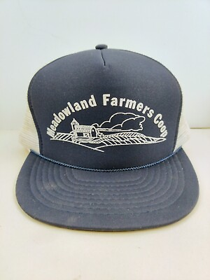 #ad Vtg Meadowland Farm Co Op Trucker Hat Snapback Cap Vintage $16.50