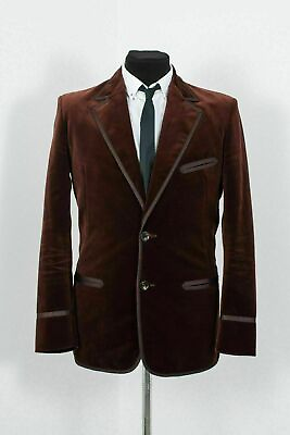 #ad Men Brown Smoking Jacket Designer Elegant Luxury Party Wear Blazers Coats $143.99