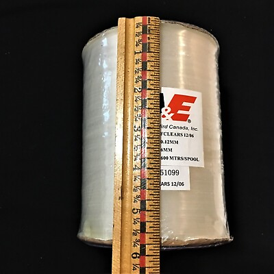 #ad Swimwear Elastic Trim 6 mm Thick 1 4quot; W. Clear 656 Yds 600 Meters Spool #CE11 $75.00
