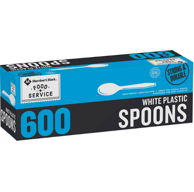 #ad member#x27;s mark white plastic spoons 600 ct. FREE SHIPPING $22.50