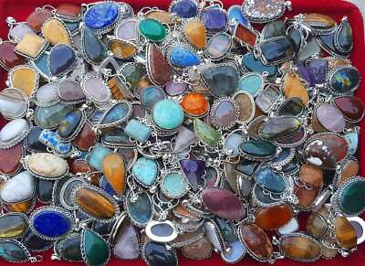 #ad Pendant 100 Pcs Assorted Crystals Silver Overlay Handmade Jewelry AL 15 006 $149.99