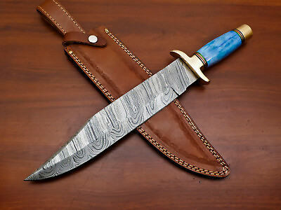 #ad CUSTOM HAND FORGED DAMASCUS CLIP POINT BLADE HUNTING BOWIE CAMPING KNIFE HB 4366 $38.69
