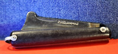 #ad quot;Paslanmazquot; Turkish Black handle Garden Tool Folding Knife c.1991#x27;s NOS $19.91