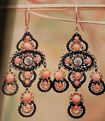 #ad New Peruvian Connection Coral Chandelier Earrings sterling gold vermeil $279 $250.00