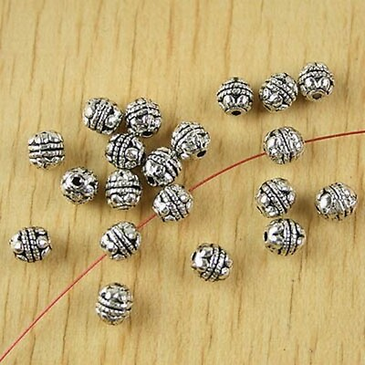 #ad 40pcs Tibetan silver flower spacer beads h2443 $2.50