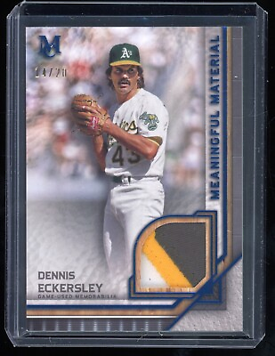 #ad 2023 Topps Museum Collection Meaningful Material Sapphire Dennis Eckersley 14 20 $14.99