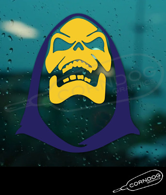 #ad Skeletor Purple yellow STICKER VINYL DECAL HE MAN MASTERS UNIVERSE MATTEL SKULL $4.24