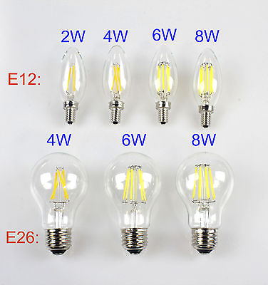 #ad E12 E26 110V 2W 4W 6W 8W Retro Vintage Filament LED Candelabra Globe Light Bulb $300.00