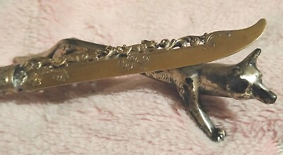 #ad RARE. Antique Fox Rabbit silver 800 Butter Knife Better Than Sterling. Nautical $149.00