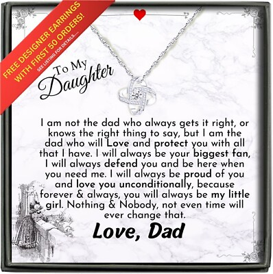#ad To My Daughter Necklace Daughter Father Necklace Daughter Gift From Dad Mom $28.99