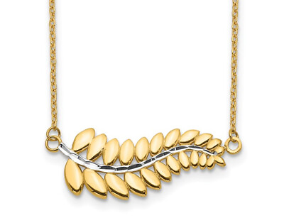 #ad 14K Yellow Gold Yellow Fern Necklace with 17 inch Chain $289.00
