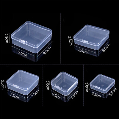 #ad Mini Rectangle Clear Plastic Jewelry Storage Box Case Container For Small Items $1.38