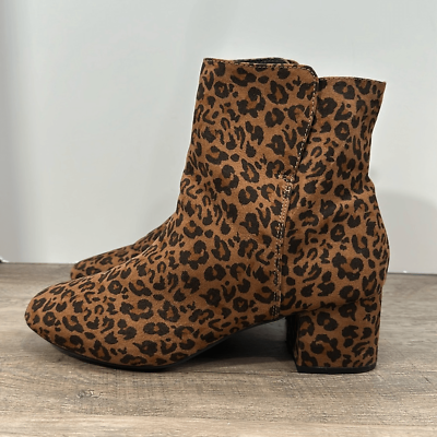 #ad Lane Bryant Plus Size Boots sz 10 Wide Animal Print #G701 $29.95