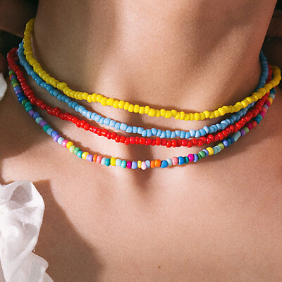 #ad Fashion Women Bohemia Colorful Beads Pendant Chain Charm Choker Necklace JewN YN $2.81