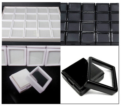 #ad 3x3cm 100Pc Gemstone Display Plastic Box Storage Container For Diamond Wholesale $14.99