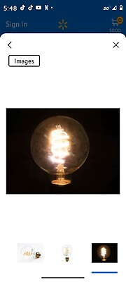 #ad led globe filament light bulb $18.95