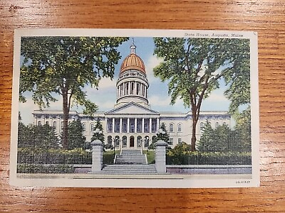 #ad Postcard State House Augusta Maine $4.99